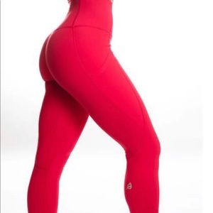 Red leggings